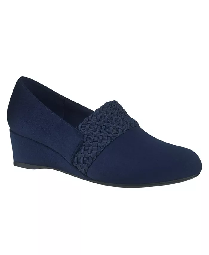 Женские босоножки Gerrie Memory Foam Stretch Wedge Shooties Impo, синий