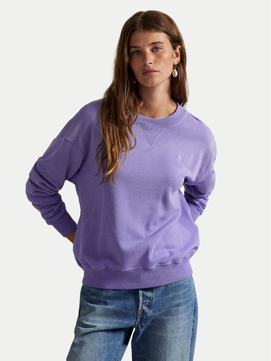 

Свитшот relaxed fit 211971690006 Polo Ralph Lauren, фиолетовый