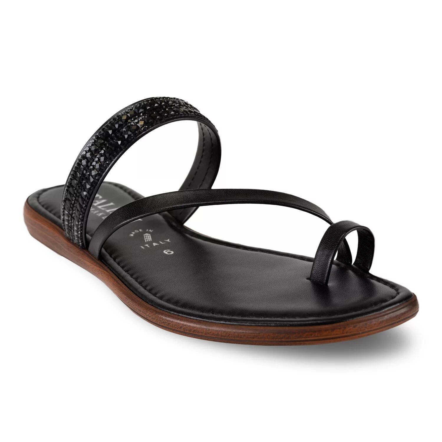 Итальянские женские сандалии-стринги Mavis от Shoemakers Italian Shoemakers, черный