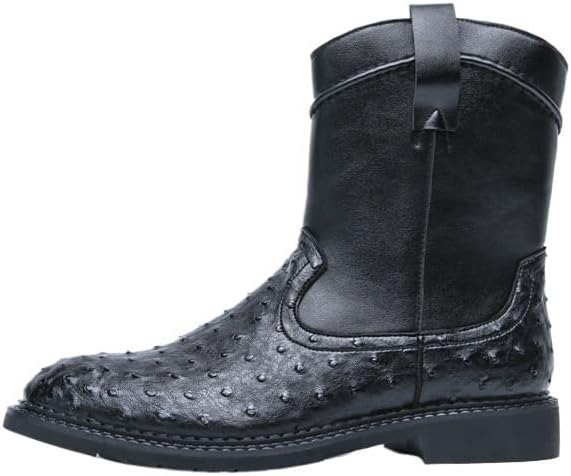 

Мужские ковбойские сапоги Zestrelax, классические мужские средние западные ковбойские сапоги, винтажные, нескользящие, удобные, прочные, устойчивые к скольжению и истиранию, черный