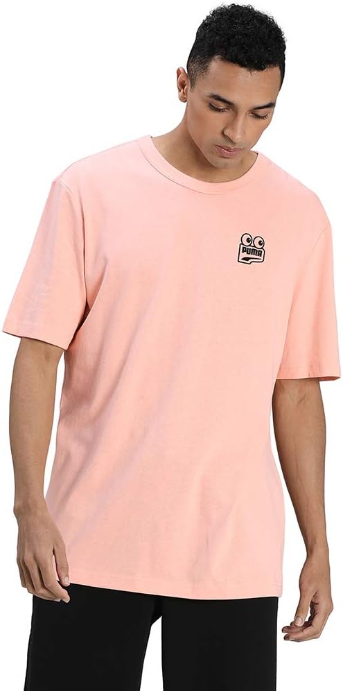 

Мужская футболка Puma с коротким рукавом DOWNTOWN с графическим принтом, абрикосовый