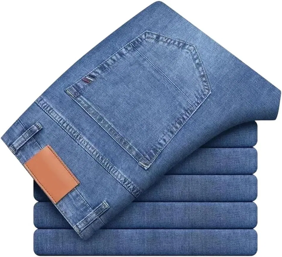 Джинсы, эластичный хлопок, Men's Elastic Cotton Jeans, 3