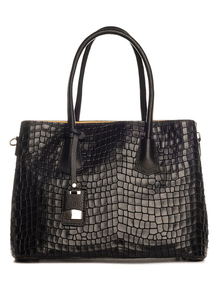 

Кожаная сумка через плечо "Allia" черного цвета - (Ш)40 x (В)33 x (Г)16 см Lia Biassoni