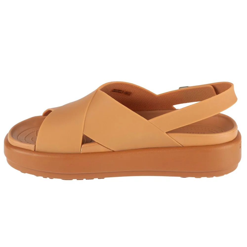 Сандалии Crocs Brooklyn Luxe Cross Strap, коричневый — фото 2