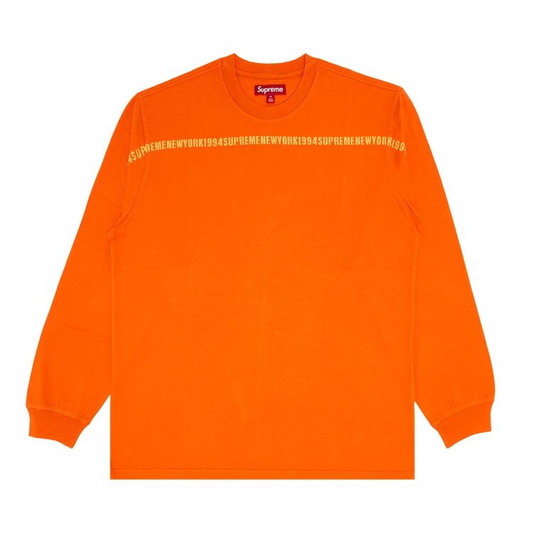 

Топ Supreme Intarsia Stripe Long-Sleeve Top Orange, оранжевый