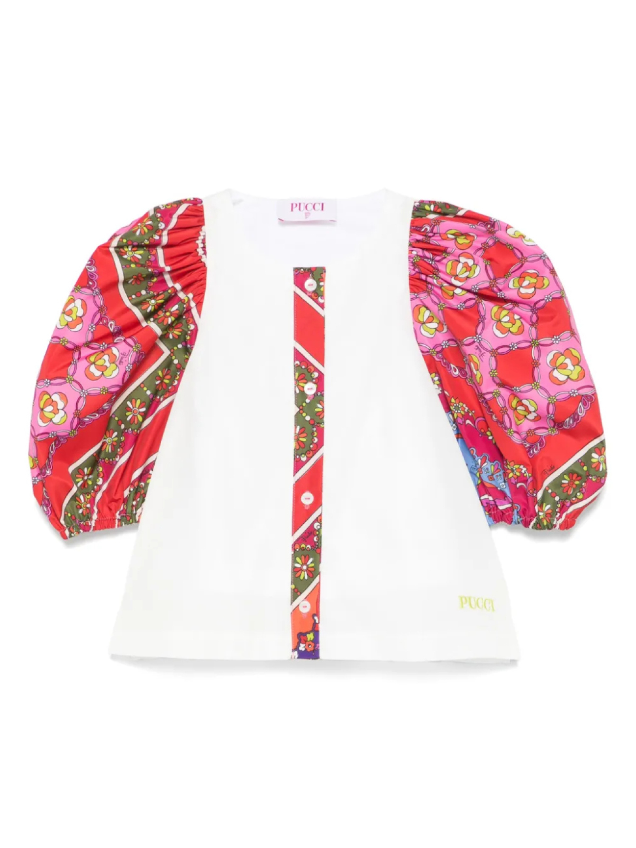 

Рубашка с контрастными рукавами PUCCI Junior, белый