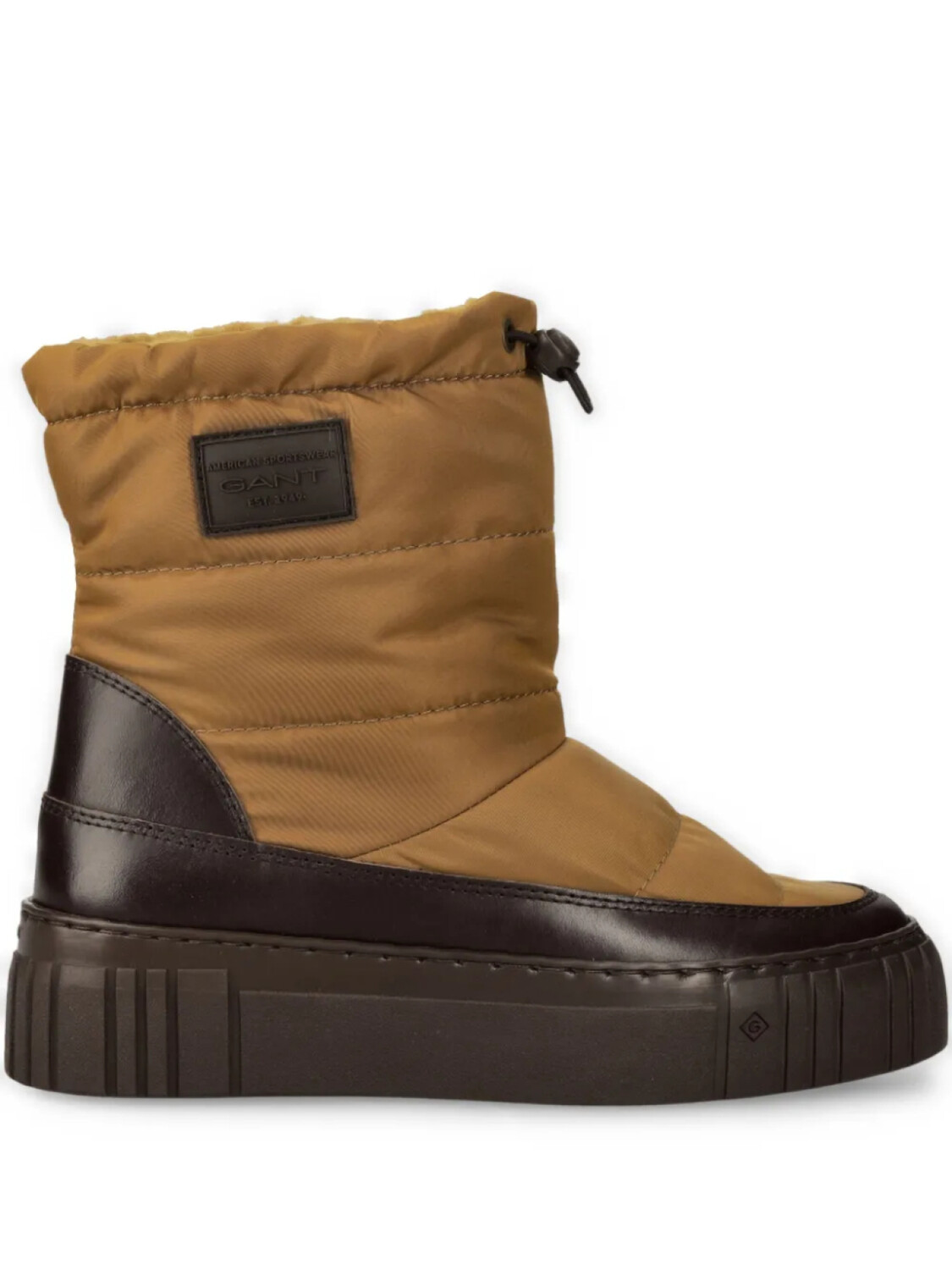 Женские ботинки Gant из кожи и текстиля, желто-коричневый