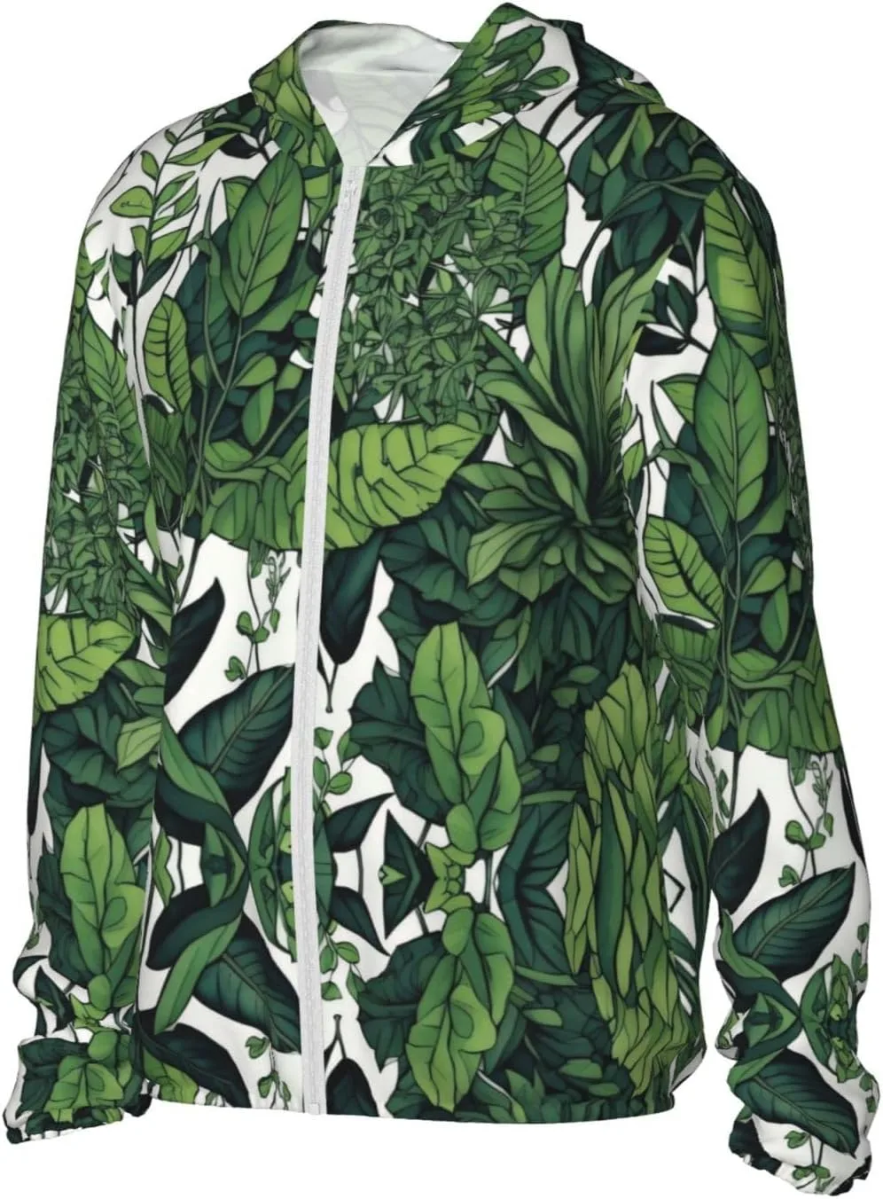 Толстовка с защитой от солнца Plants Botany Art, легкая спортивная с длинными рукавами и молнией — фото 3