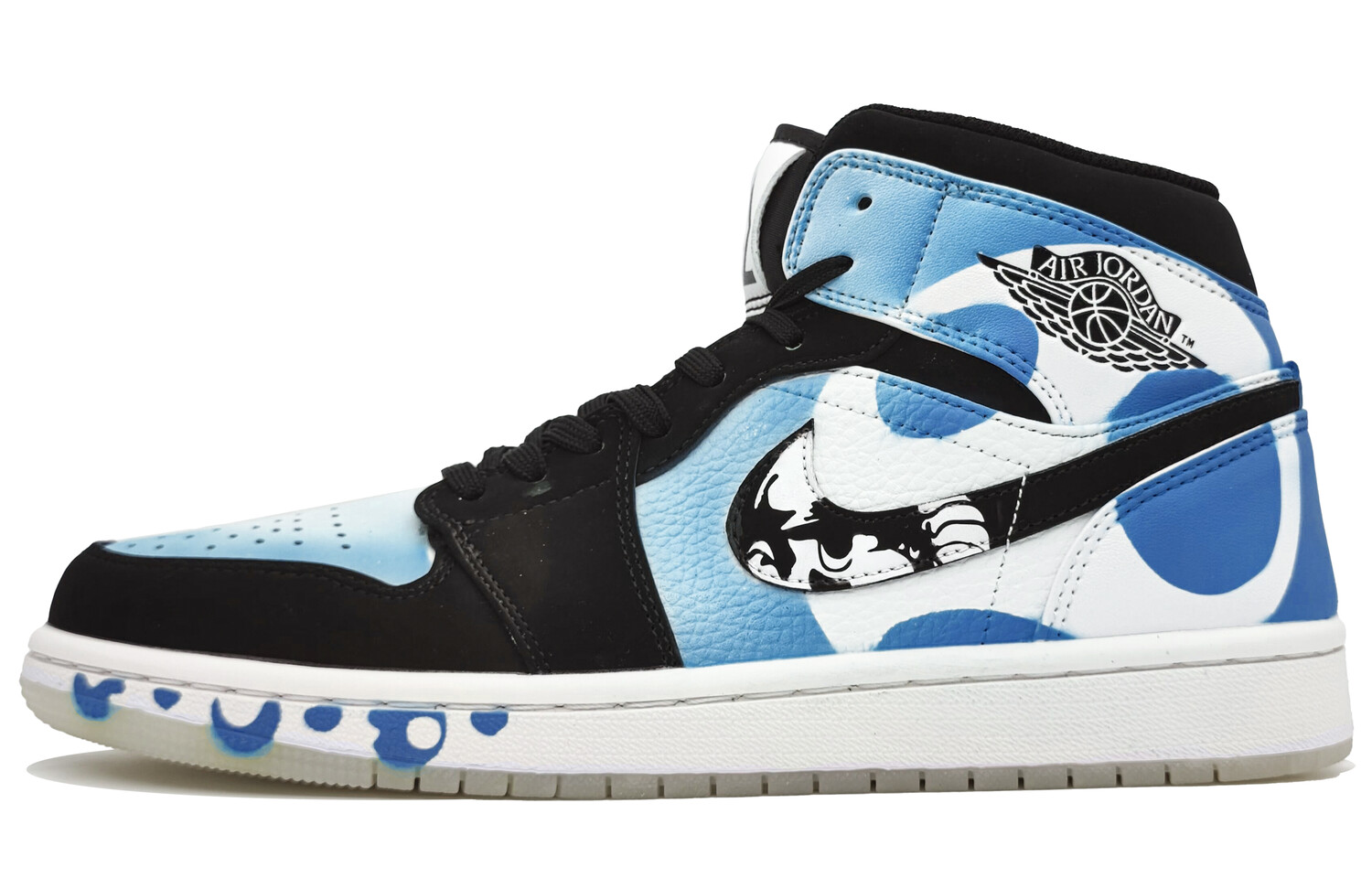 

Кроссовки Air Jordan 1 Vintage Basketball Shoes Men Mid-Top White