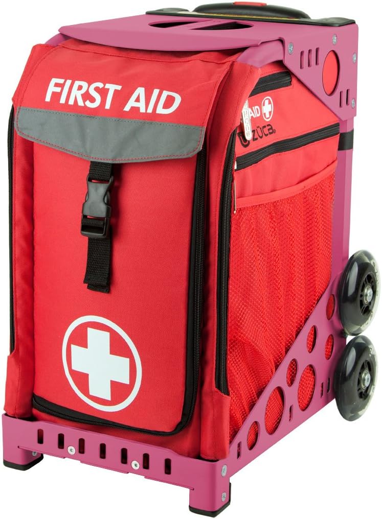 

Сумка-вкладыш Zuca Sport, аптечка первой помощи (красная с белым крестом) со спортивной рамкой, розовая