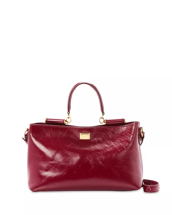 

Кожаная сумка с верхней ручкой Dolce & Gabbana, красный