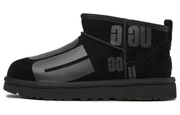 Ботинки зимние UGG Classic с разбросанной графикой, черный — фото 2