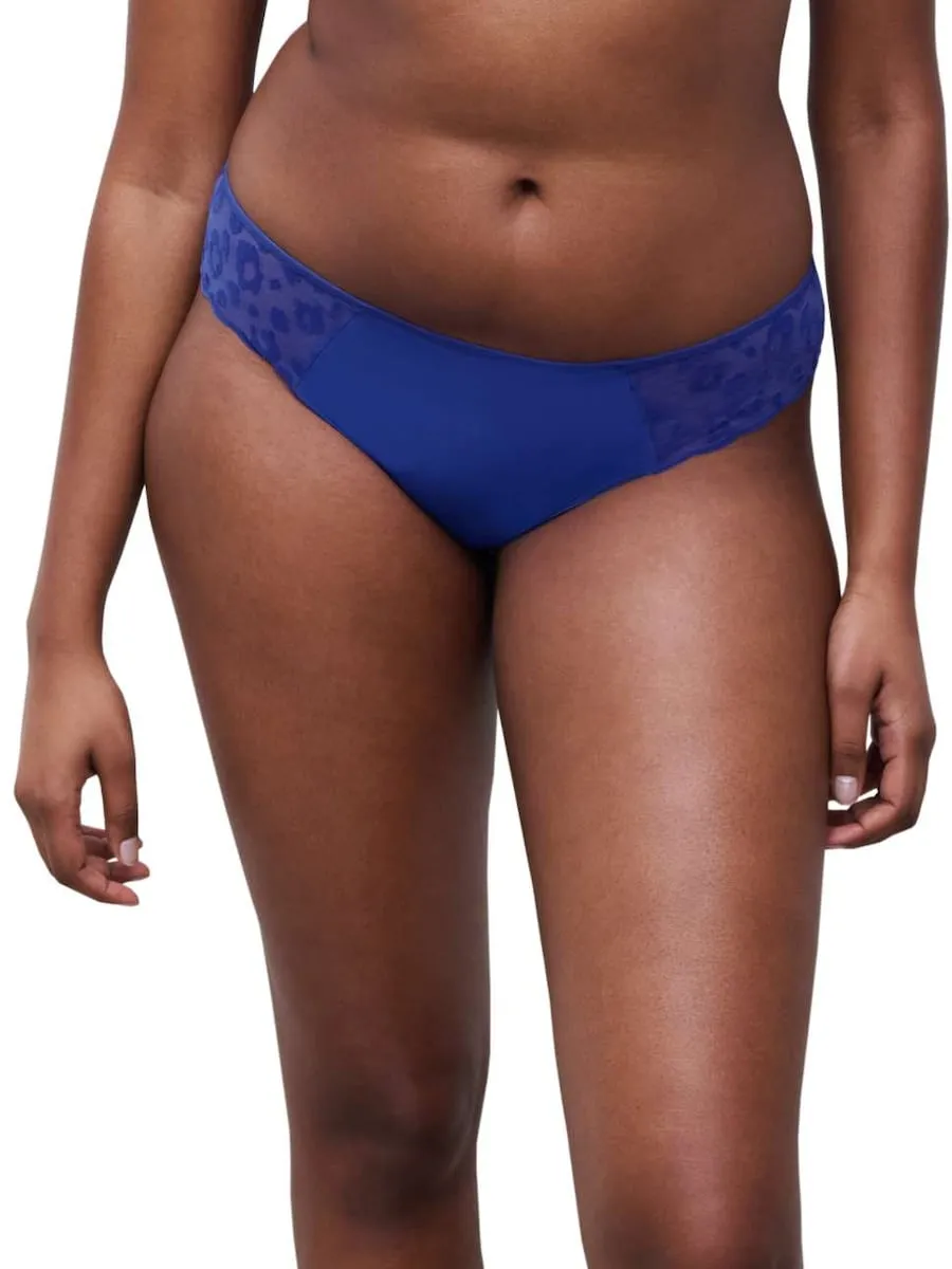 

Трусики с анималистичным принтом из бархата из линии Girls Chantelle, синий