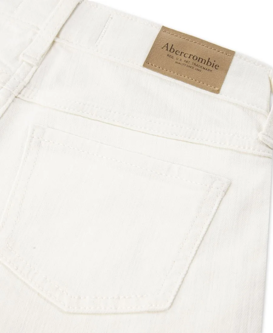 Детские шорты из саржи с карманами Abercrombie kids, белый — фото 4