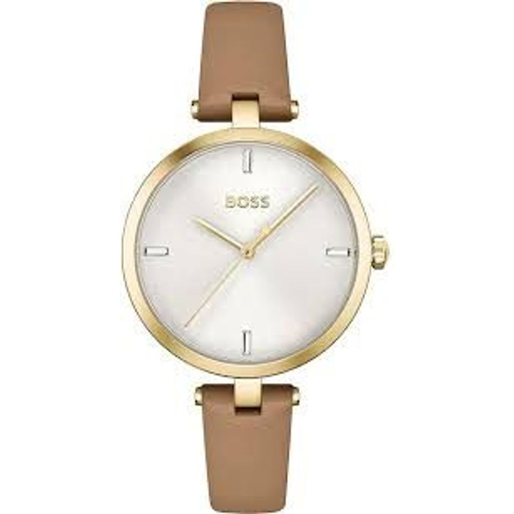 

Часы из бежевой кожи Hugo Boss