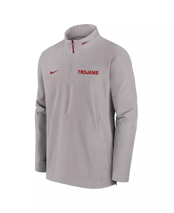 Мужская куртка с молнией на четверть USC Trojans Pewter для тренеров с боковой линии Nike — фото 4