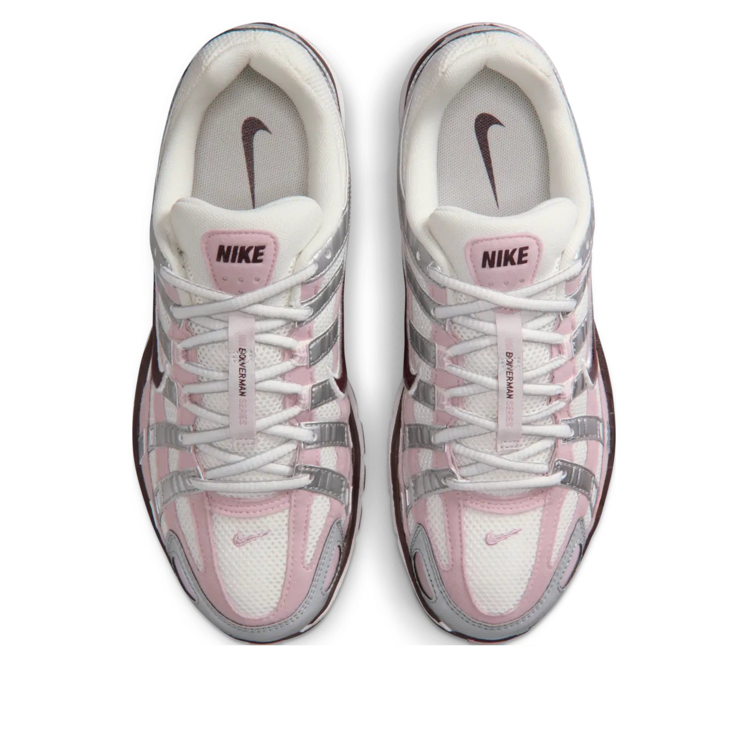 Кроссовки (WMNS) Nike P-6000 'Summit White Metallic Silver Burgundy Crush' — фото 2