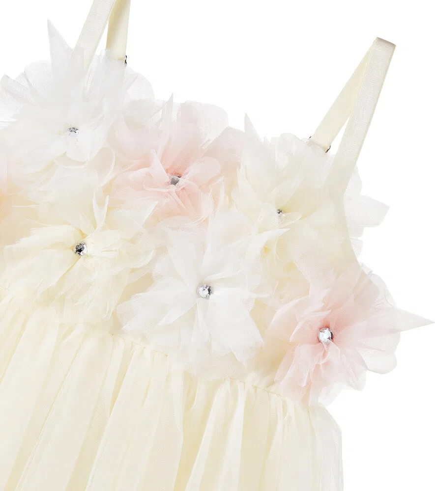 Платье Tide Blossom из тюля с вышивкой Tutu Du Monde, желтый — фото 4