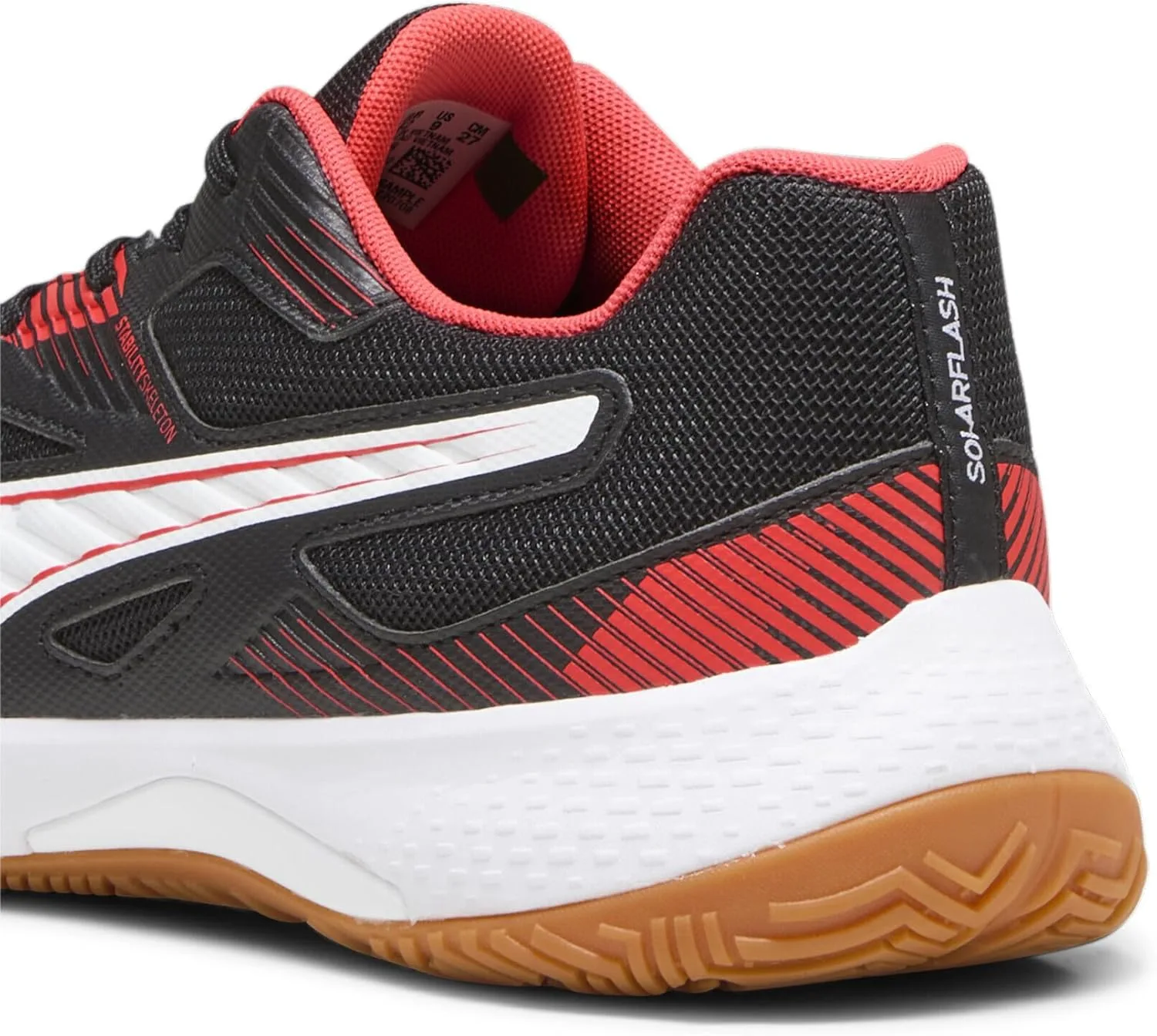 Мужские кроссовки Puma Solarflash II для игр летом, белый/черный/красный — фото 2