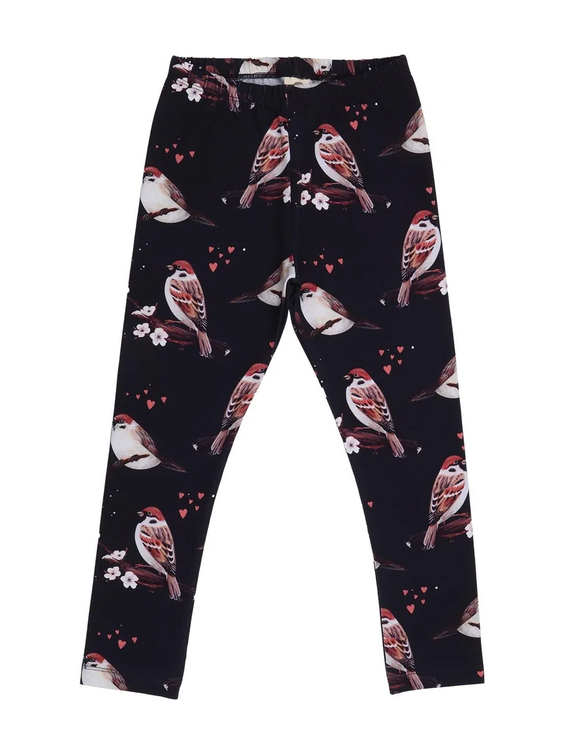 Узкие леггинсы Walkiddy Little Sparrows Leggings черного цвета