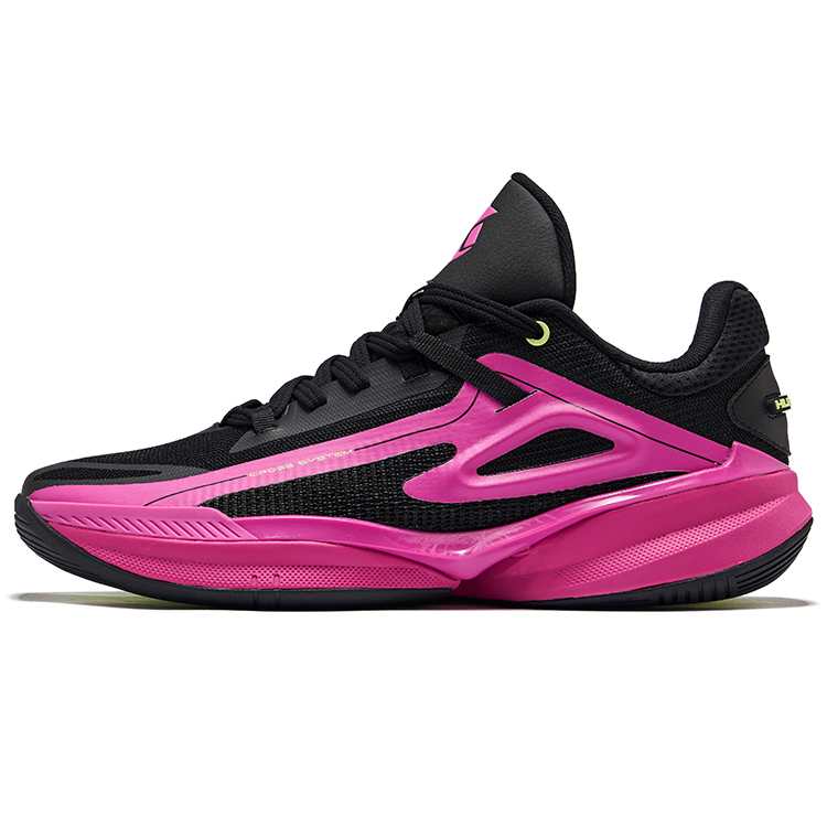 

Erke Баскетбольные кроссовки Humble TD Cushioning Rebound Anti Rollover Low Top, мужские, цвет "черный лазер", фуксия