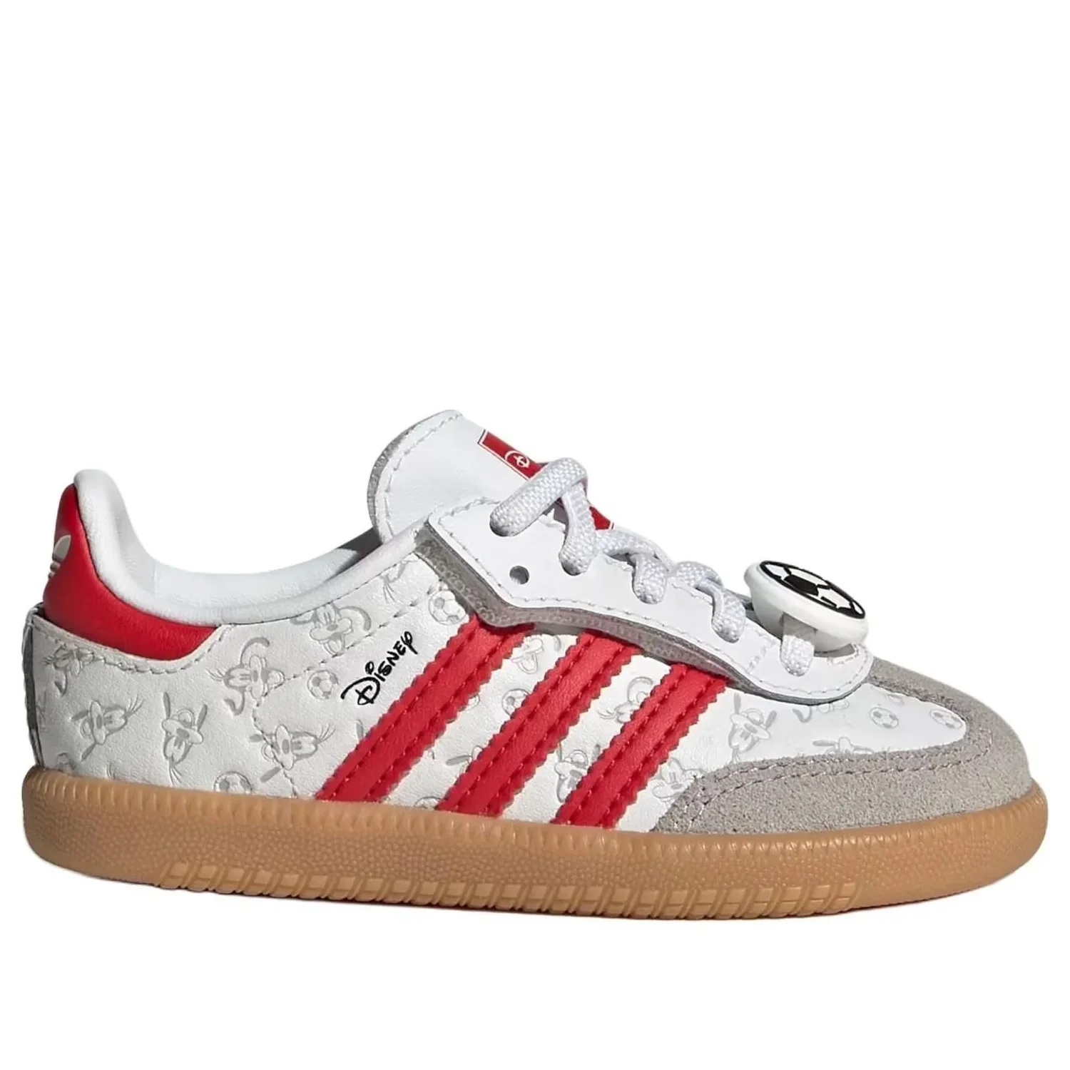 Кроссовки (TD) Adidas x Disney Samba Og Comfort Elastic Lace 'White Better Scarlet' — фото 2