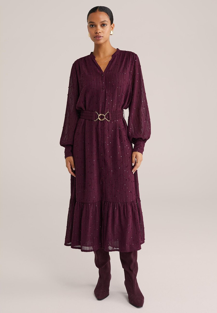 

Платье WE Fashion Cocktail dress / Party dress, Aubergine/Mottled Dark Purple