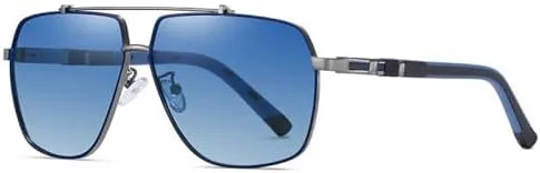 

Солнцезащитные очки для мужчин и женщин 2027 года, квадратная оправа, защита от УФ-излучения UV400, для вождения, рыбалки, плавания и пляжа MTZJH, 6321gun Blue