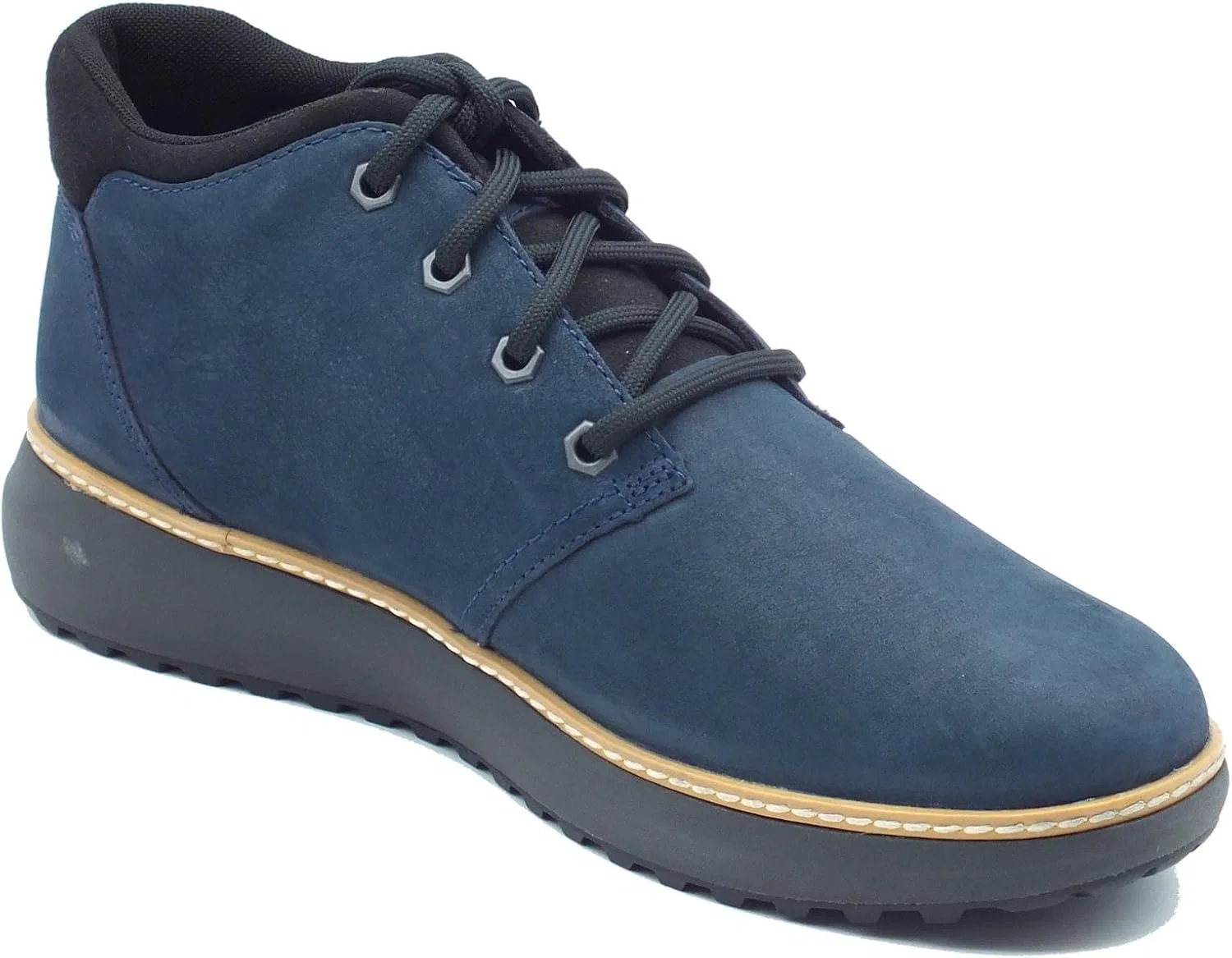 Мужские ботинки Timberland Hudson Road Navy Greased Leather 0A69Q5 синего цвета — фото 2