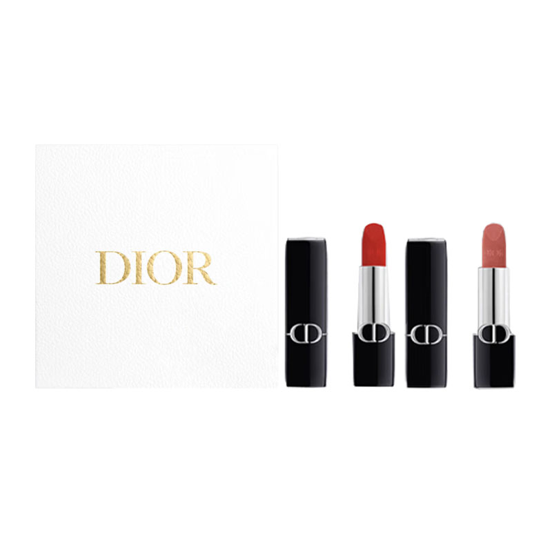 

DIOR Lancôme Blue Gold Star Box помады Velour легко растушевываются, стойкие 3,5г*2 подарок для девушки