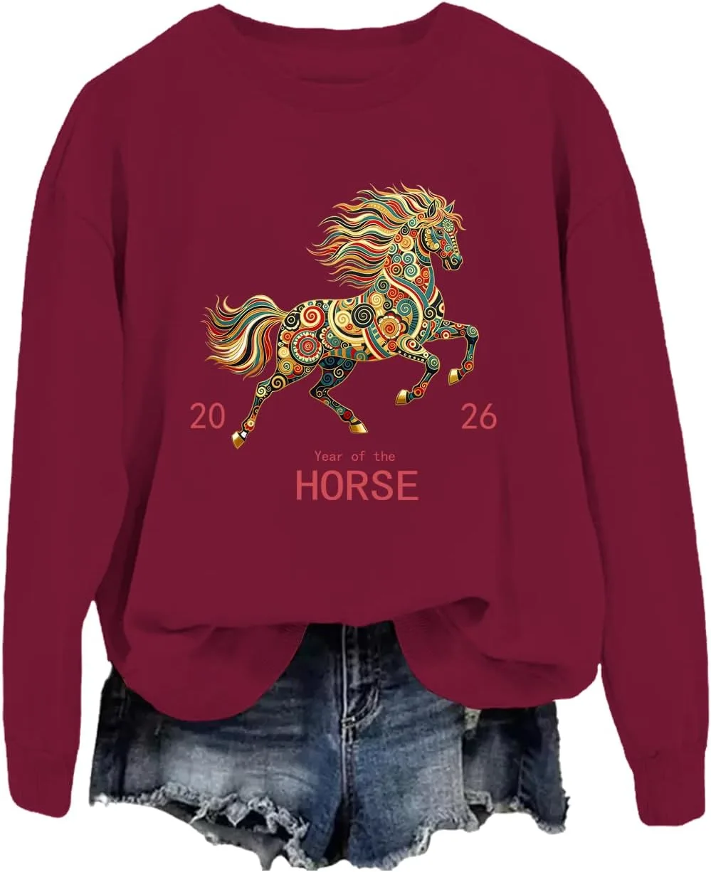 

Толстовка 2026 год лошади Phncal