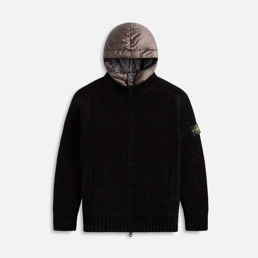 

Куртка Stone Island Zip Knit Hooded Jacket, черный