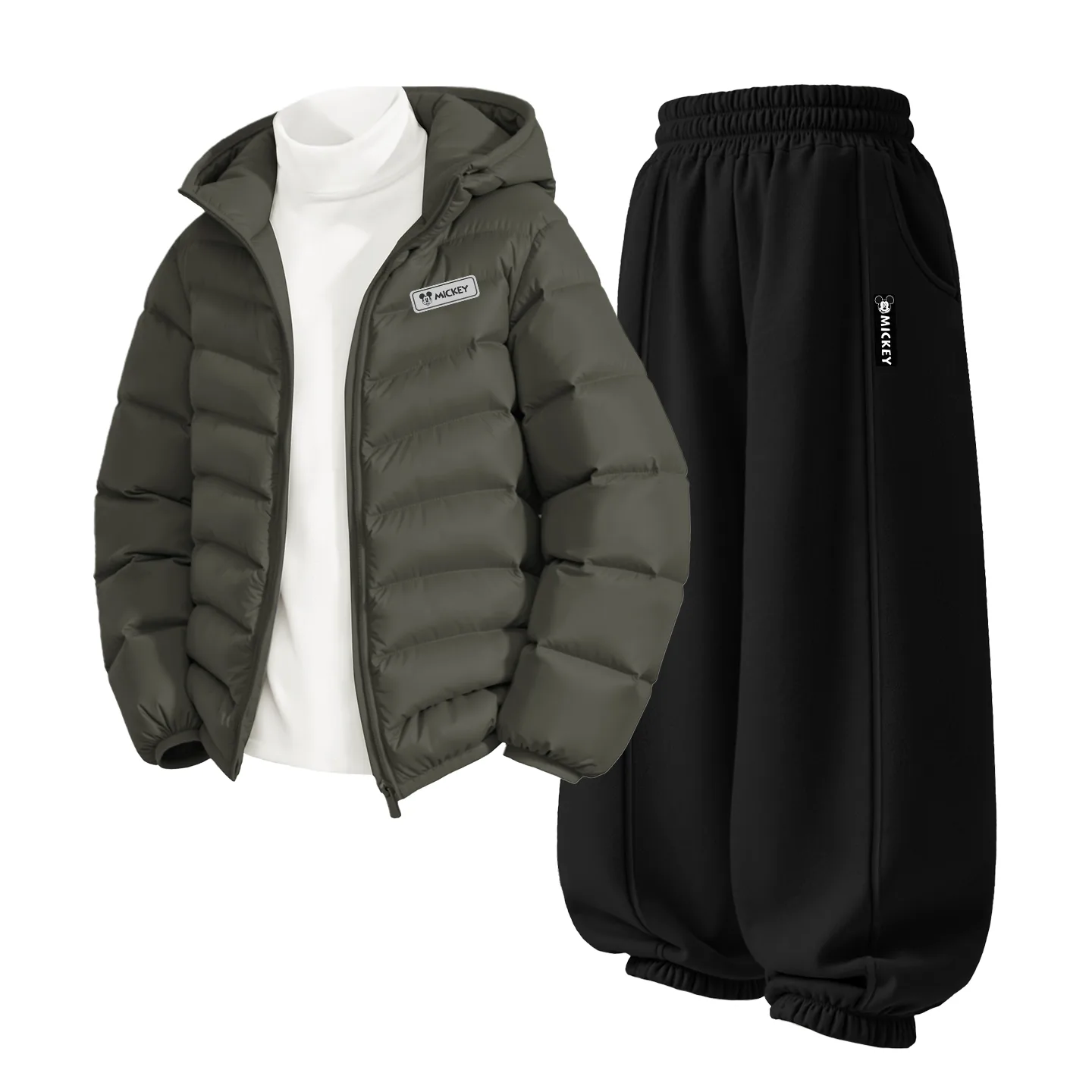 Детский спортивный костюм с круглым вырезом Disney, DiH Square Hook-and-Loop K Stone Gray+DiH Long Hook-and-Loop K Black