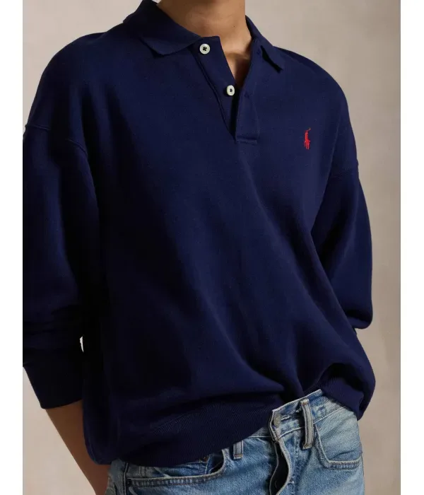 Полюс relaxed fit Polo Ralph Lauren, темно-синий — фото 4