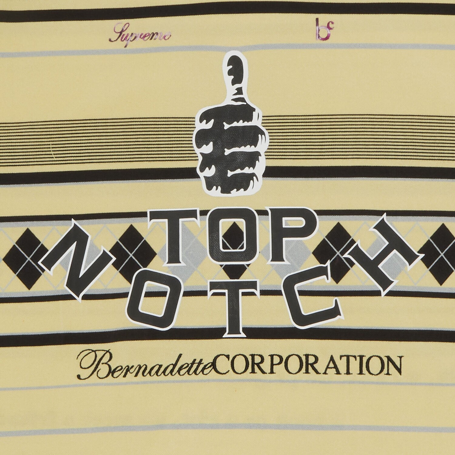 Футбольная футболка Pique Supreme x Bernadette Corporation, бледно-желтая — фото 3