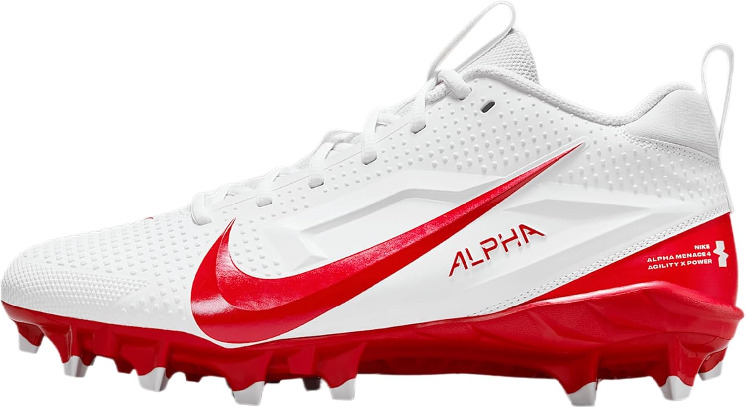 

Мужские футбольные бутсы Nike Alpha Menace 4 Varsity, White/University Red/Photon Dust/University Red