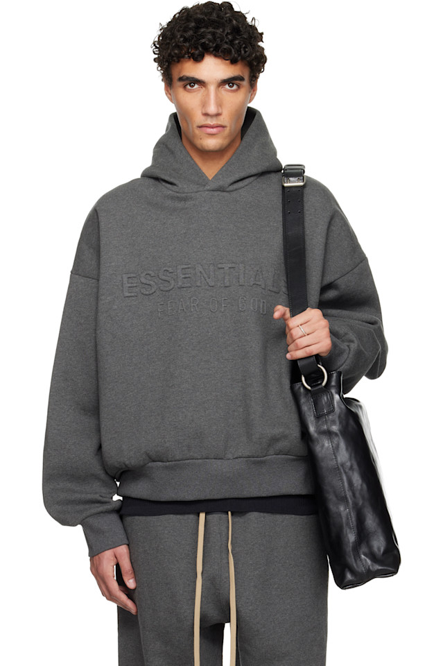 

Fear Of God Essentials Классическая толстовка с тиснением «essentials» серого цвета с праздничной тематикой