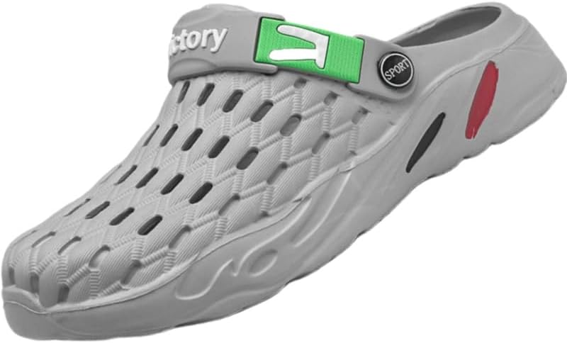 

Мужские сандалии больших размеров с сеткой, дышащие и противоскользящие - легкие синтетические для пляжа, бассейна или повседневной носки Clolinde, серый