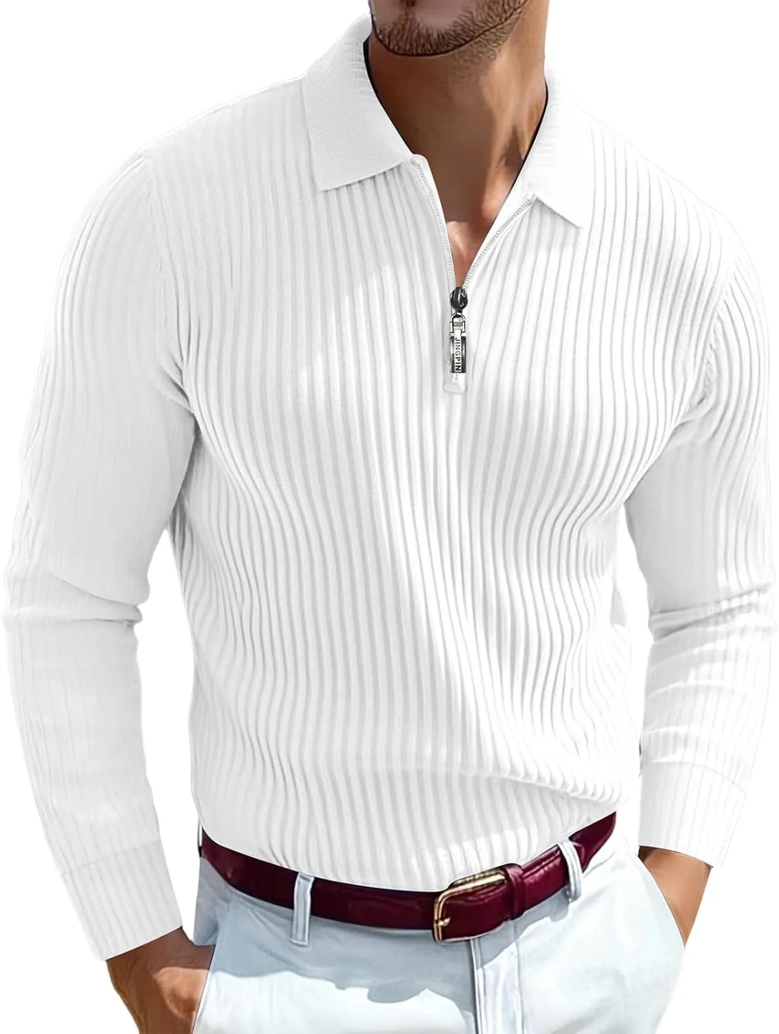 

Свитшот мужской с длинным рукавом, Quarter Zip, легкий lopmou