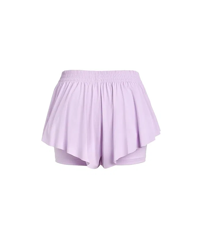 Шорты Flowy Shorts Adidas Kids, Ice Lavender Adi — фото 2