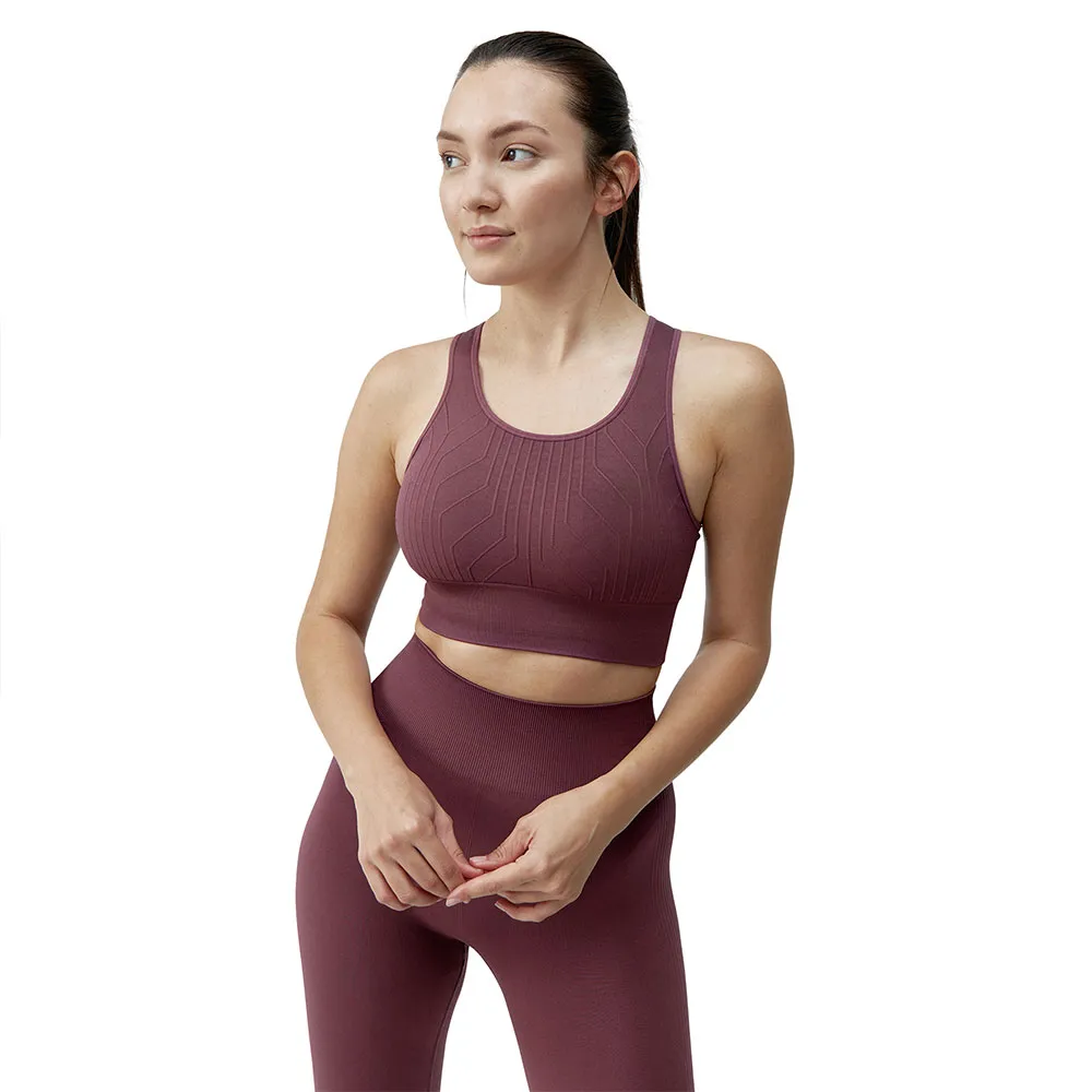 

Спортивный топ Born Living Yoga Oriel seamless medium-high support, фиолетовый
