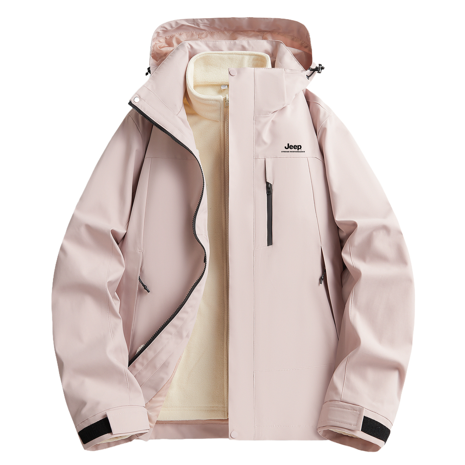 

Куртка Unisex Hooded Moderate Soft Shell Jeep, розовый (fleece liner+single layer coat)