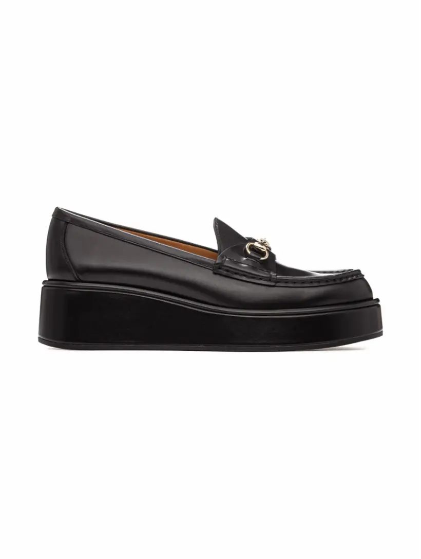 

Кожаные лоферы Horsebit Gucci, черный