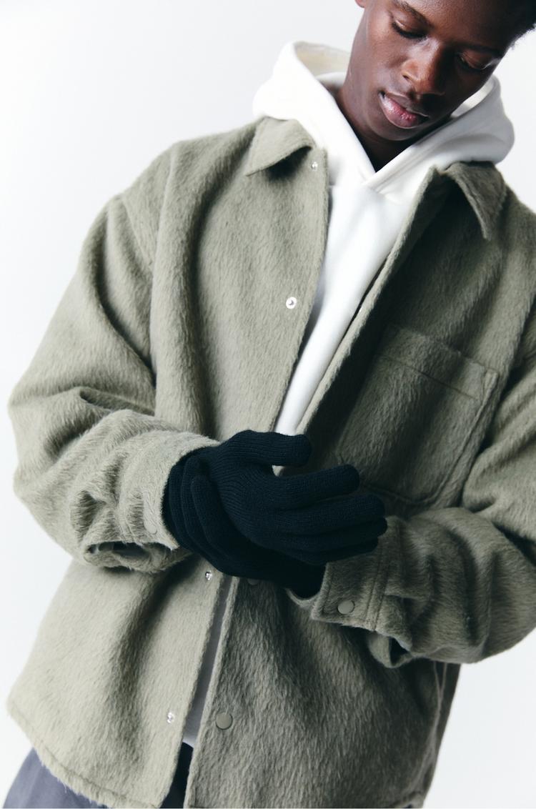 

Вязаные перчатки Pull And Bear, черный