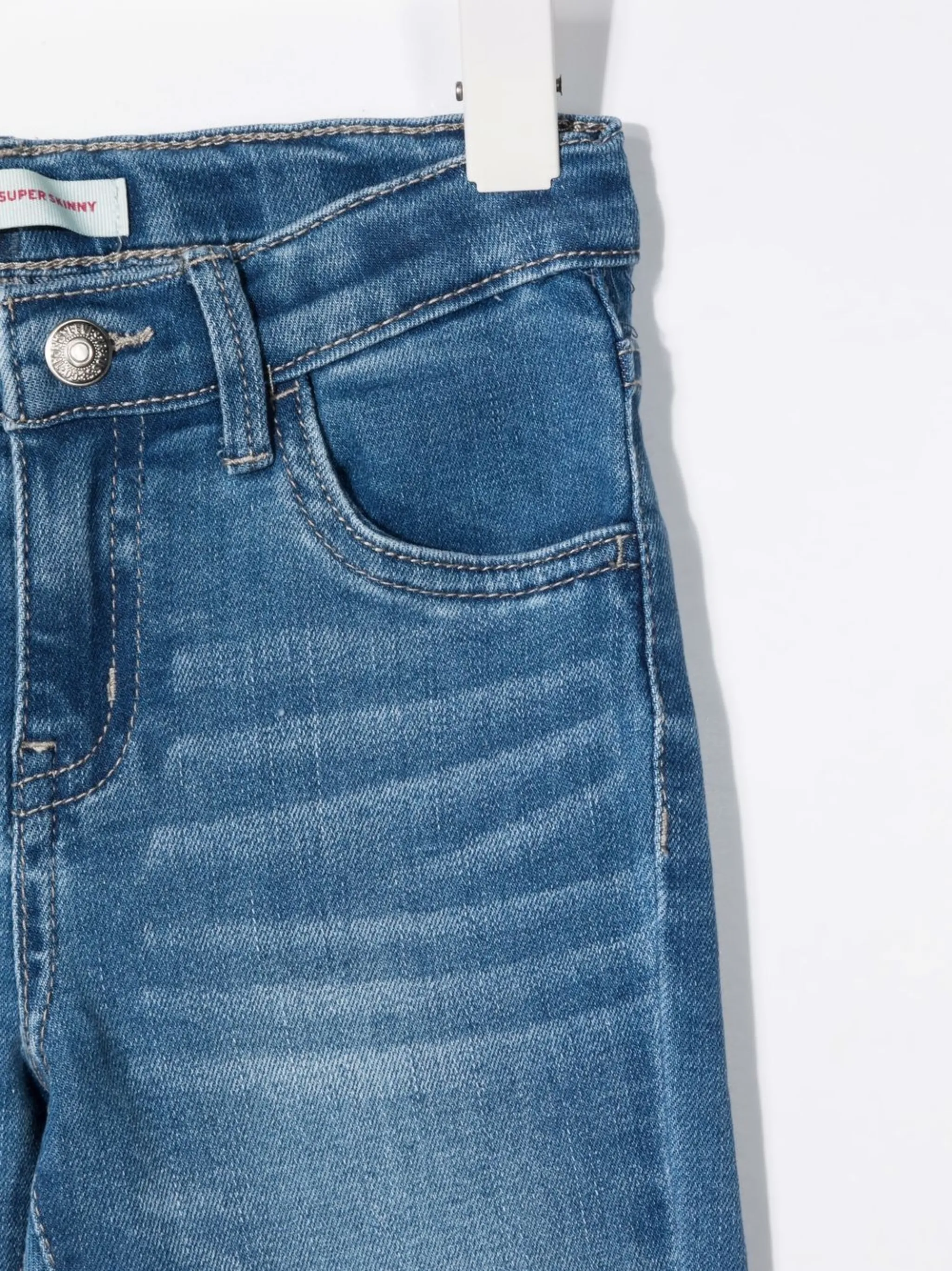 Джинсы скинни средней посадки Levi'S Kids, синий — фото 3