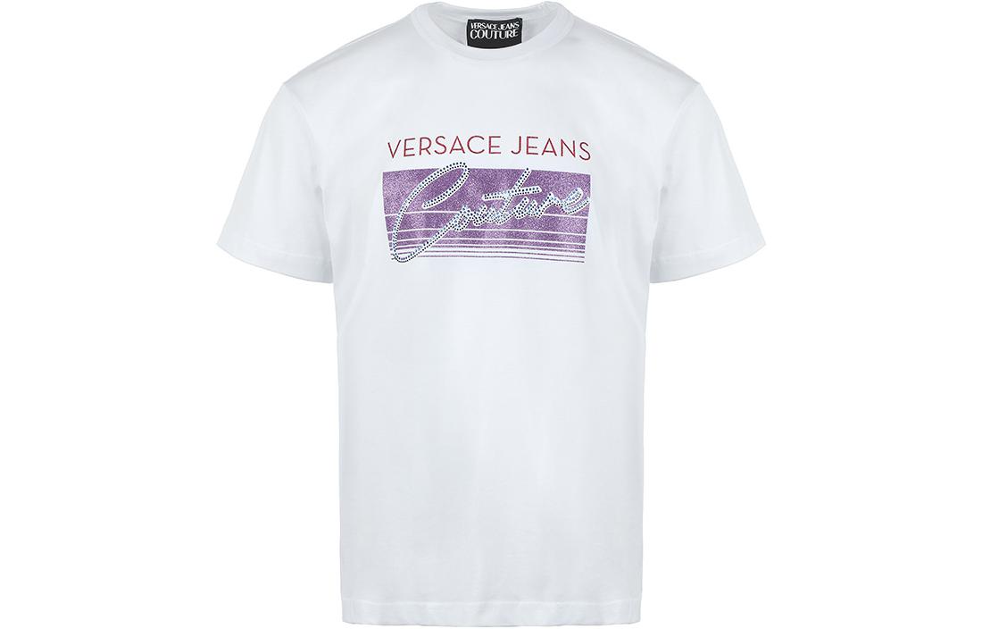 

VERSACE JEANS COUTURE Футболка мужская белая SS22, Белый, VERSACE JEANS COUTURE Футболка мужская белая SS22