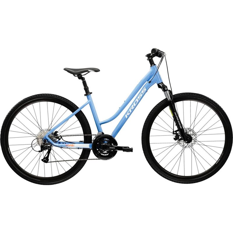 

Женский гибридный велосипед Kross Evado 3.0 Lady, синий/белый