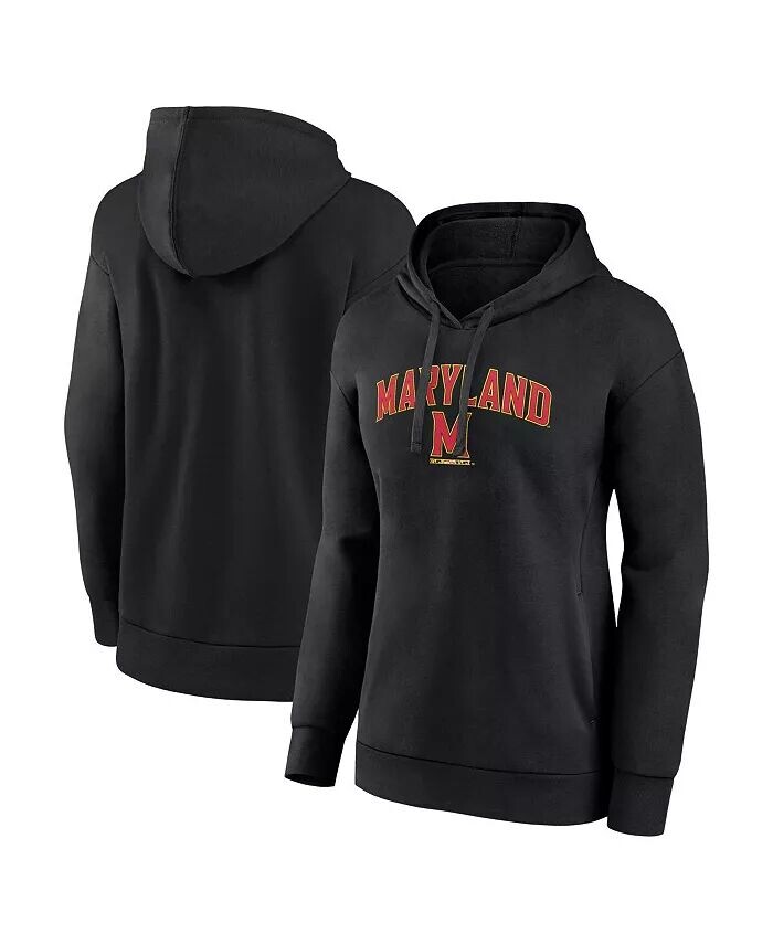 

Женский черный пуловер с капюшоном Maryland Terrapins Evergreen Campus Fanatics
