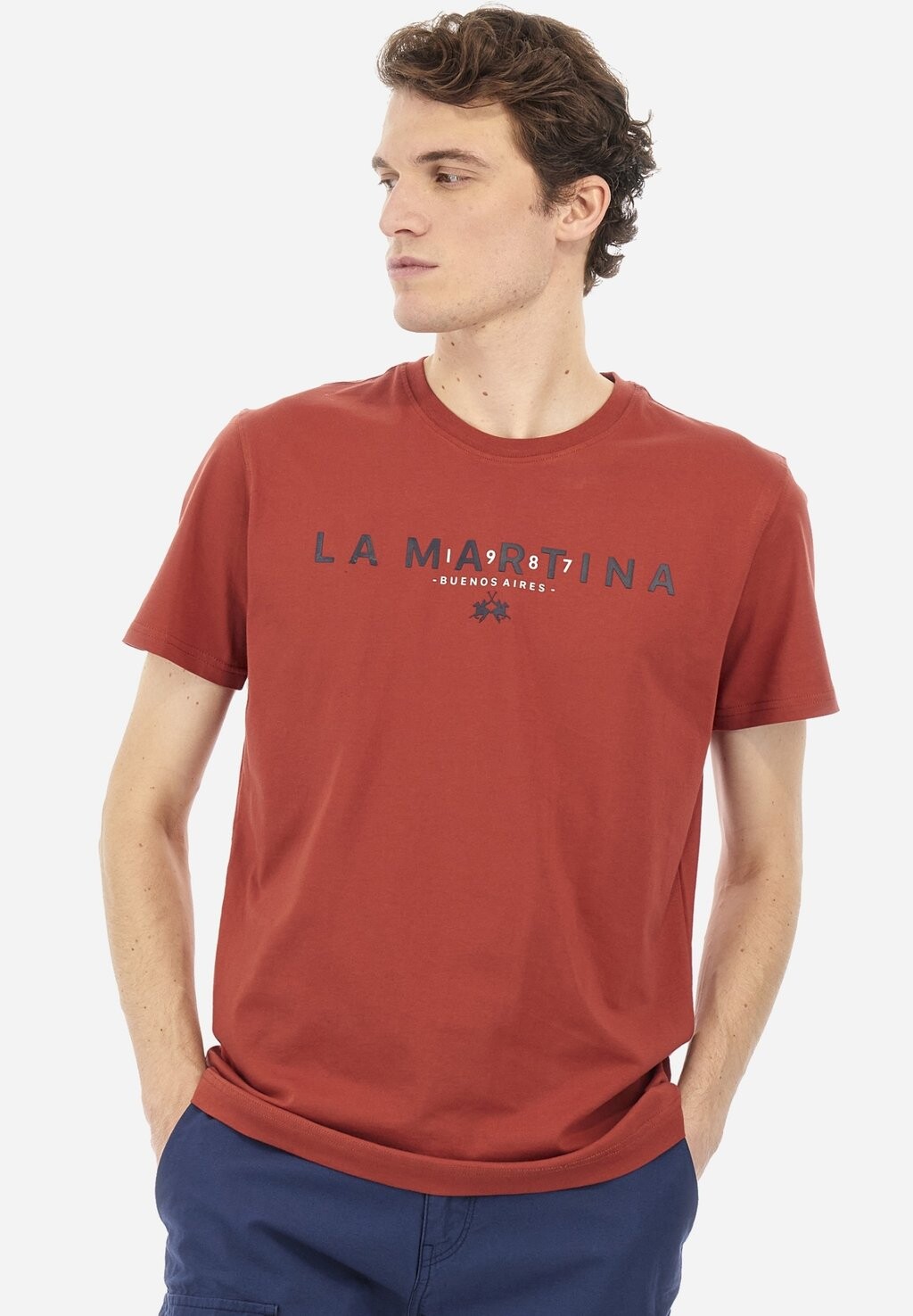 

Футболка с принтом Short Sleeve La Martina, красный
