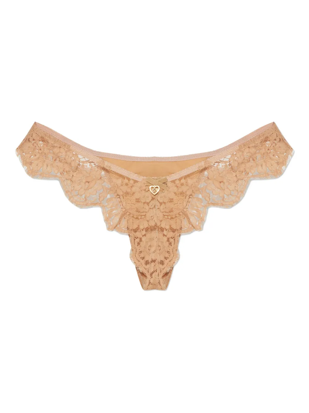 

Трусики-стринги с кружевной отделкой Dsquared2, нейтральный